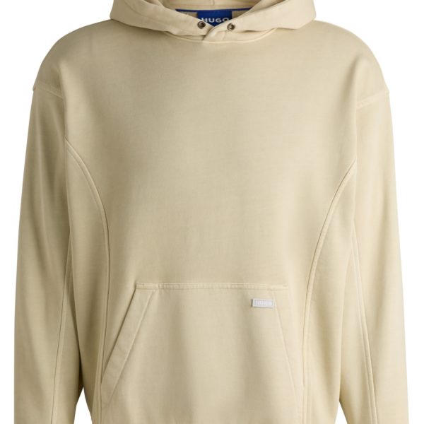 Sweat à capuche en molleton de coton avec œillets vintage – Hugo Boss