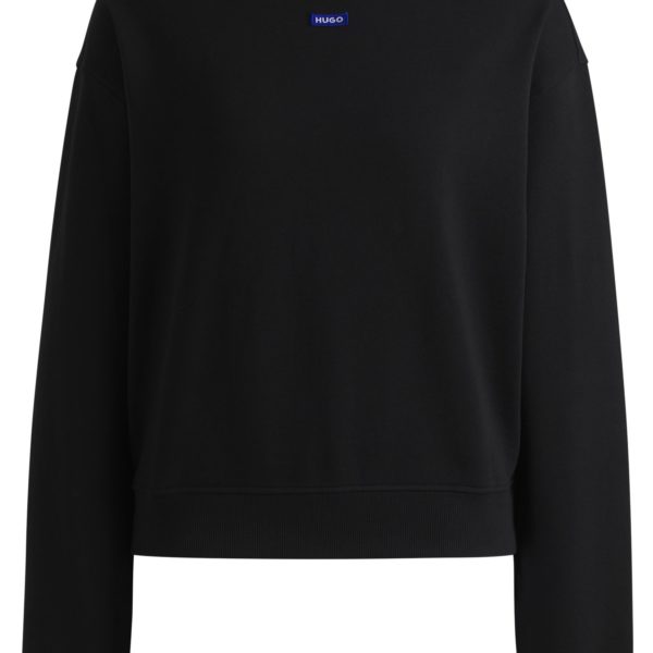 Sweat en molleton de coton avec badge logoté – Hugo Boss