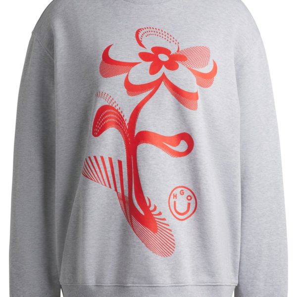 Sweat oversize en molleton de coton à imprimé graphique – Hugo Boss
