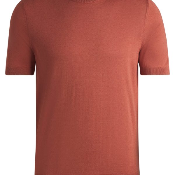T-shirt Regular en maille de coton et soie – Hugo Boss