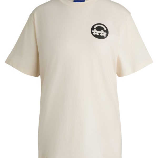 T-shirt Relaxed en jersey de coton avec imprimé de la saison – Hugo Boss