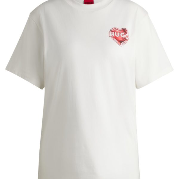 T-shirt en jersey de coton à imprimé graphique – Hugo Boss