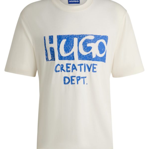 T-shirt en jersey de coton à logo artistique – Hugo Boss