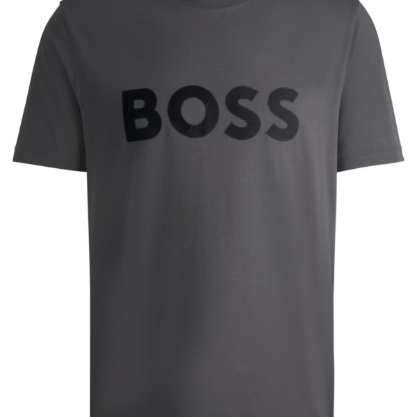T-shirt en jersey de coton avec grand logo – Hugo Boss