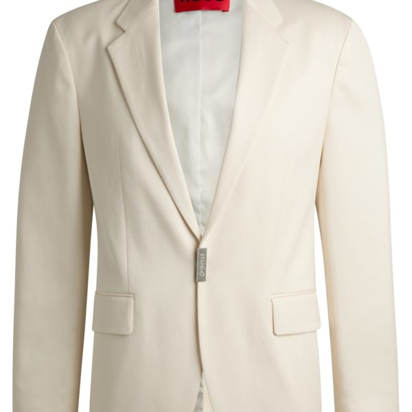 Veste de costume Slim avec fermeture logotée métallique – Hugo Boss