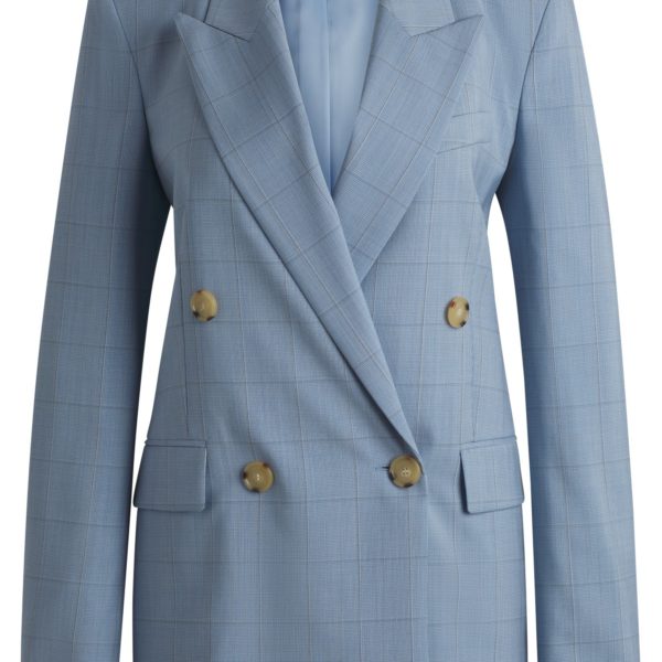 Veste de tailleur Regular en laine vierge à carreaux – Hugo Boss