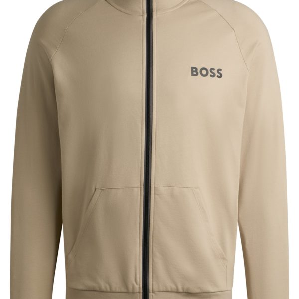 Veste zippée en molleton de coton avec logo imprimé – Hugo Boss