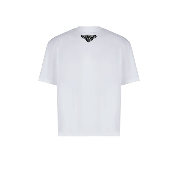 T-shirt oversize à strass en coton – Prada