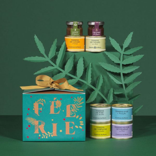 Coffret FÉERIE : 6 terrines + 2 chutneys figue & oignon​-Comtesse du Barry