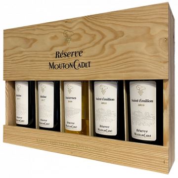 Coffret 5 Bouteilles Mouton Cadet Réserve Panache - Baron Philippe de Rothschild