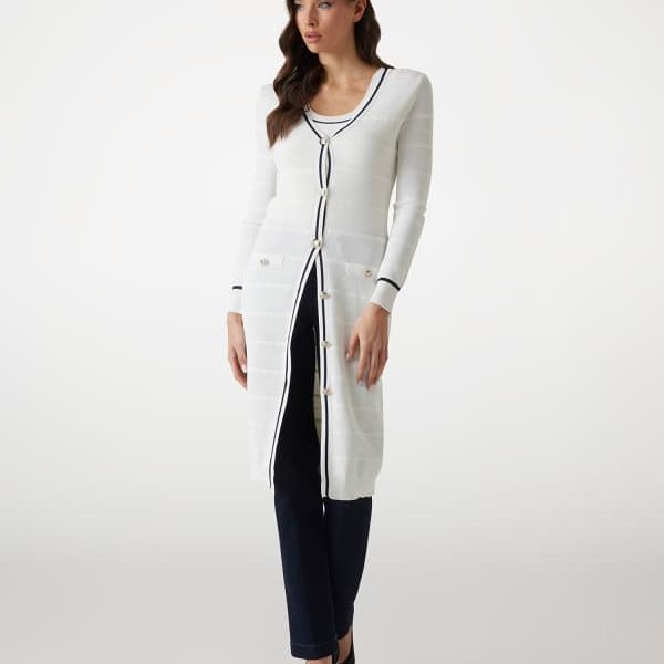 Cardigan Long En Maille Marciano – Guess