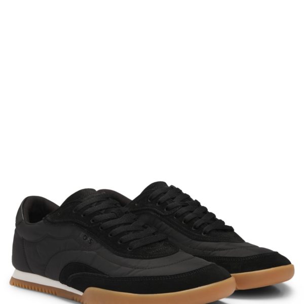 Baskets basses avec finitions en cuir suédé – Hugo Boss