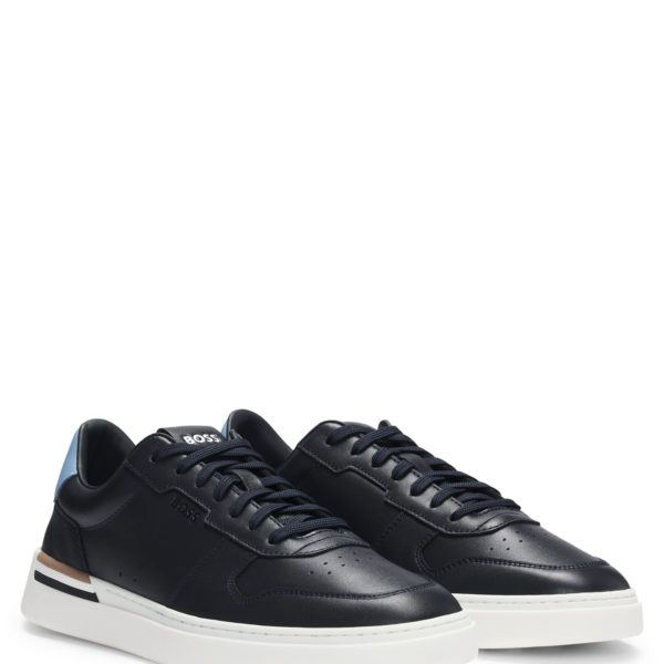 Baskets en cuir à rayures emblématiques – Hugo Boss