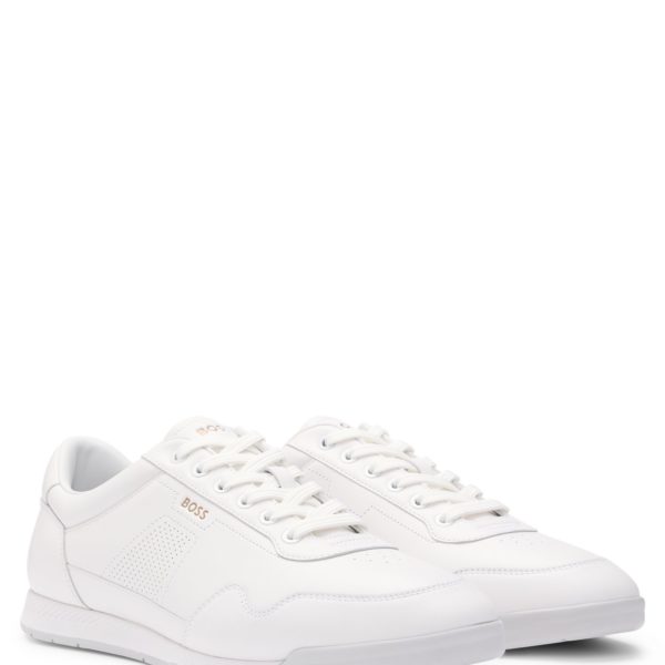 Baskets en cuir nappa à détails perforés – Hugo Boss