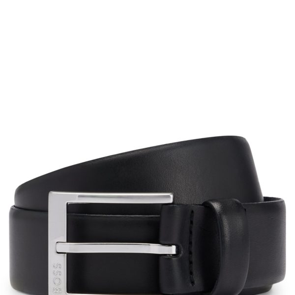 Ceinture en cuir italien avec boucle argentée – Hugo Boss