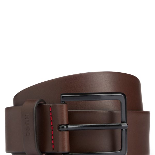 Ceinture en cuir italien avec passant à logo estampé – Hugo Boss
