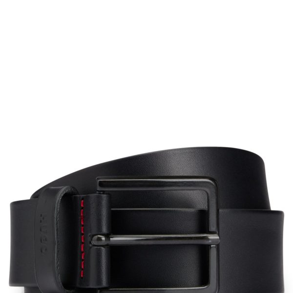 Ceinture en cuir italien avec passant à logo estampé – Hugo Boss