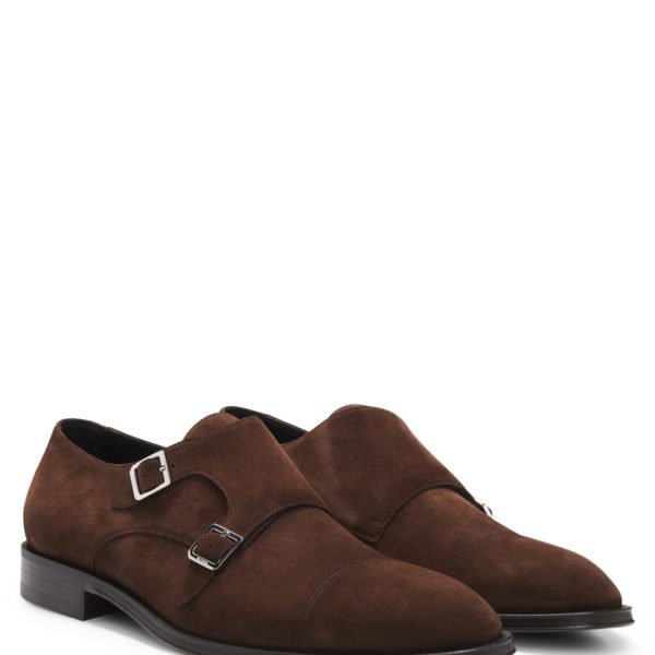 Chaussures à double brides en cuir suédé – Hugo Boss