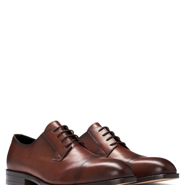 Chaussures derby en cuir à bout droit – Hugo Boss