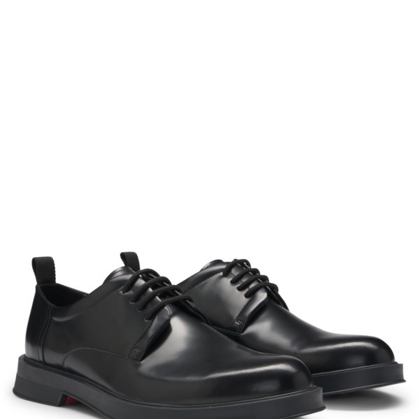 Chaussures derby en cuir brossé – Hugo Boss