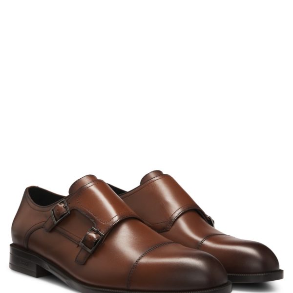 Chaussures en cuir à double bride – Hugo Boss