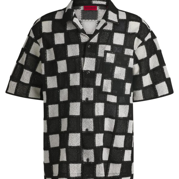 Hugo Boss Chemise Oversize en crochet à carreaux