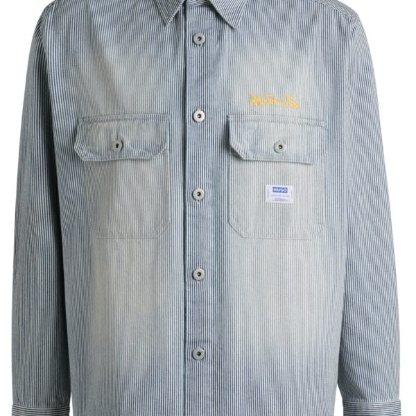 Chemise Oversize en denim lavé à rayures – Hugo Boss
