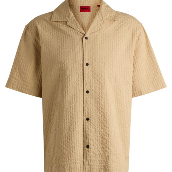 Hugo Boss Chemise Oversize en seersucker de coton