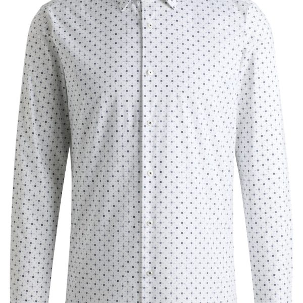 Chemise Regular en popeline de coton stretch avec imprimé – Hugo Boss