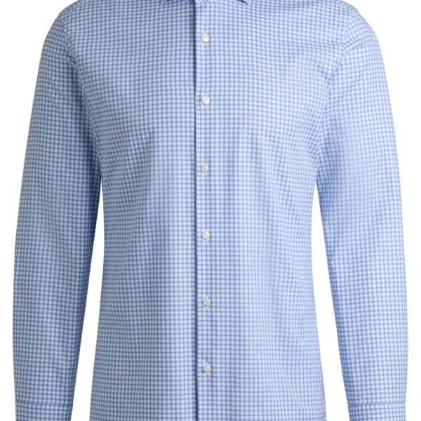 Chemise Slim à carreaux en coton stretch facile à repasser – Hugo Boss