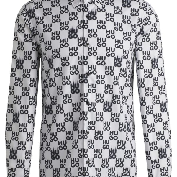 Chemise Slim en popeline de coton à imprimé saisonnier – Hugo Boss