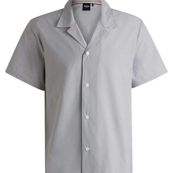 Chemise de plage Regular en tissu seersucker – Hugo Boss