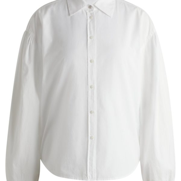 Chemisier Regular en popeline de coton avec col en pointes – Hugo Boss