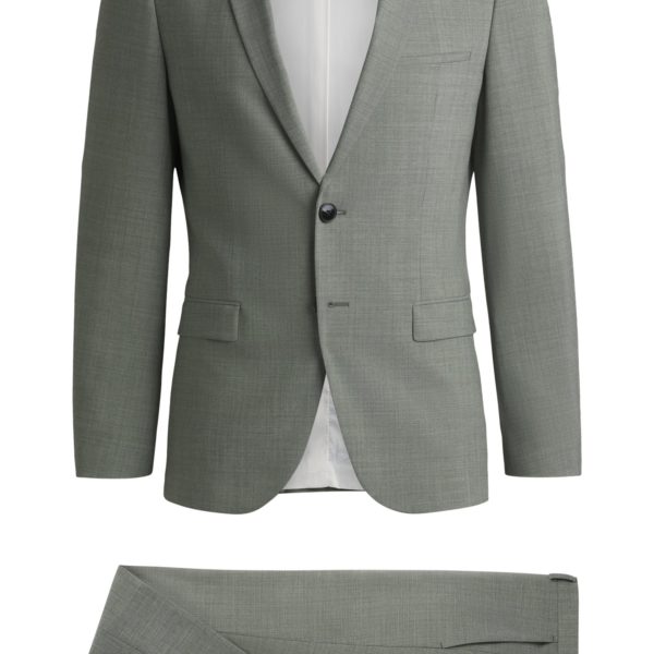 Costume Extra Slim en laine mélangée chinée – Hugo Boss