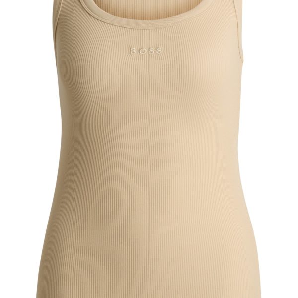 Débardeur Slim Fit en coton stretch à la structure côtelée – Hugo Boss
