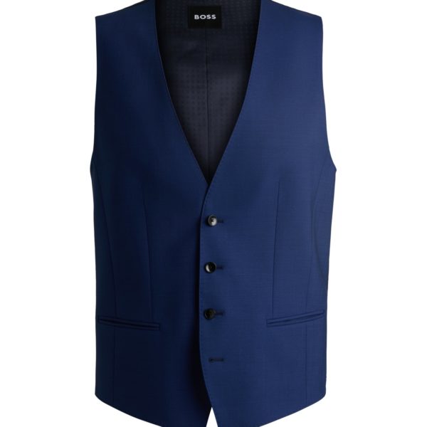 Gilet Slim en laine vierge stretch – Hugo Boss