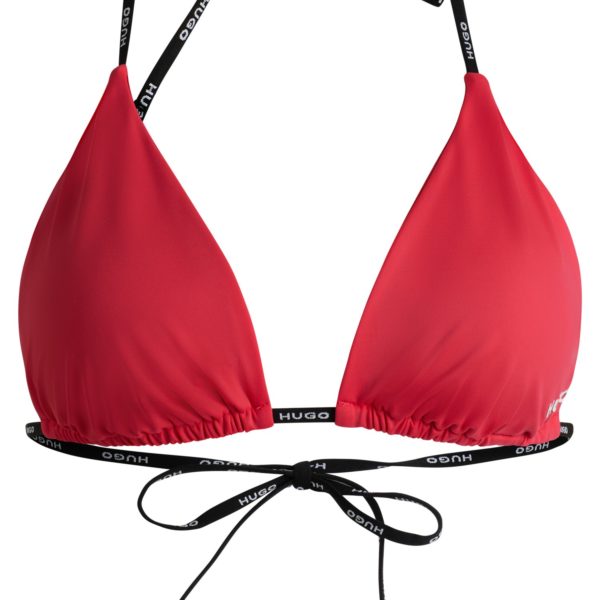 Haut de bikini triangle avec bretelles logotées contrastantes – Hugo Boss