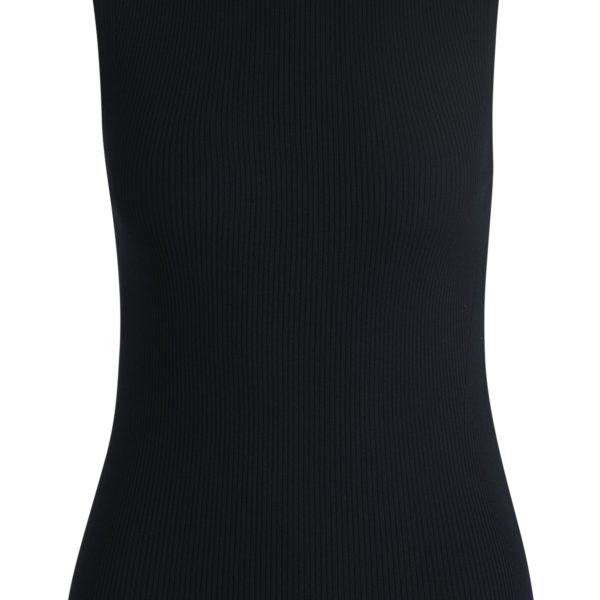 Haut sans manches en tissu côtelé à col montant – Hugo Boss