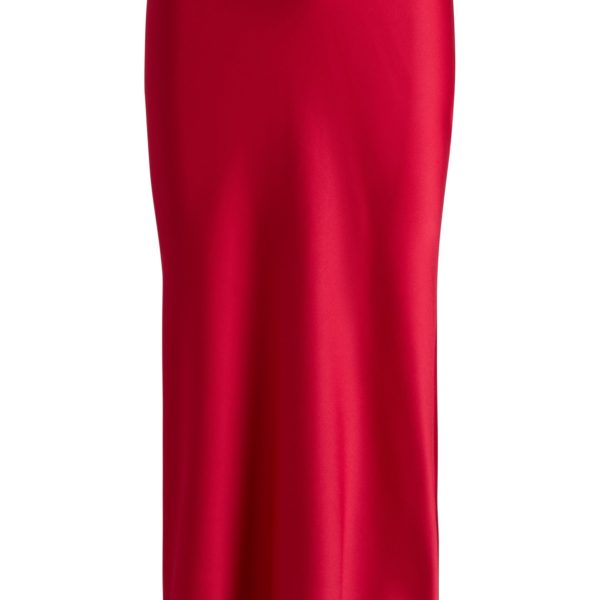 Jupe mi-longue en satin martelé – Hugo Boss