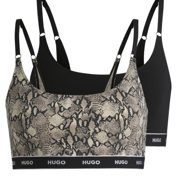 Lot de deux brassières en coton stretch avec sous-bande logotée – Hugo Boss