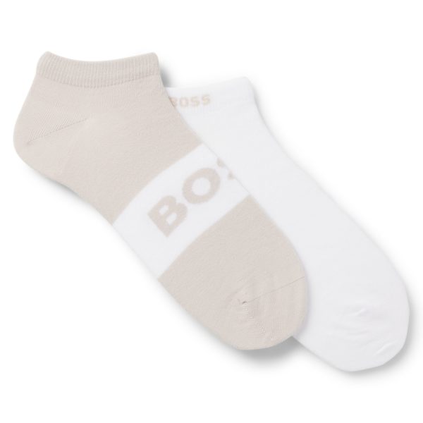 Lot de deux paires de chaussettes basses en maille stretch – Hugo Boss