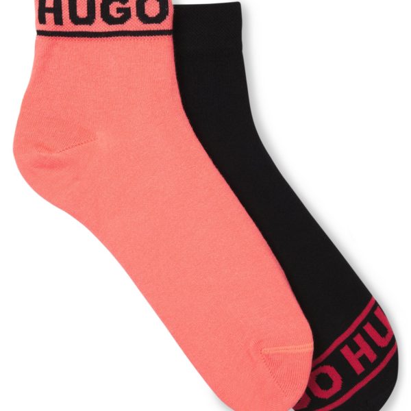 Lot de deux paires de chaussettes courtes avec logos – Hugo Boss