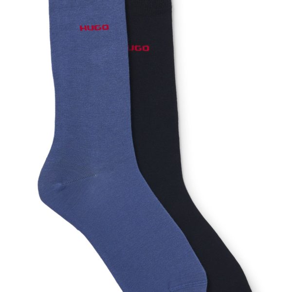 Lot de deux paires de chaussettes en coton mélangé – Hugo Boss