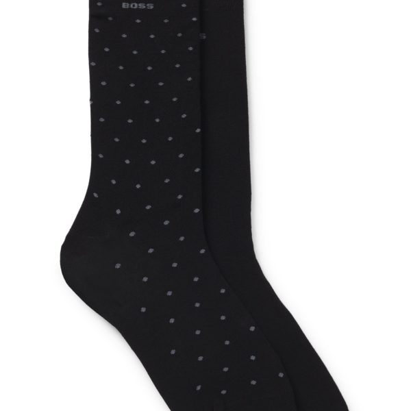 Lot de deux paires de chaussettes mi-mollet à logos – Hugo Boss