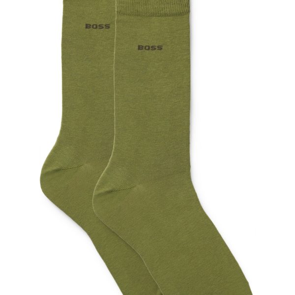 Lot de deux paires de chaussettes mi-mollet en coton mélangé – Hugo Boss