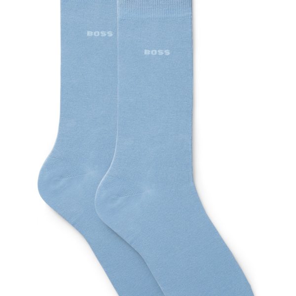 Lot de deux paires de chaussettes mi-mollet en coton mélangé – Hugo Boss