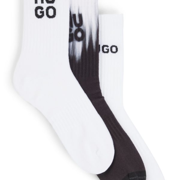 Lot de trois paires de chaussettes basses avec logos – Hugo Boss