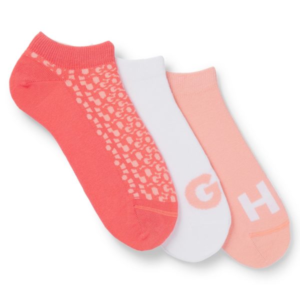 Lot de trois paires de chaussettes basses en coton mélangé – Hugo Boss