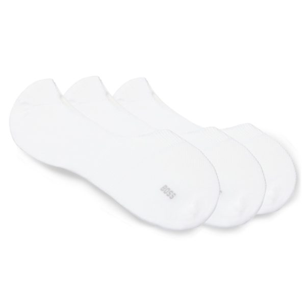 Lot de trois paires de chaussettes invisibles en coton mélangé – Hugo Boss