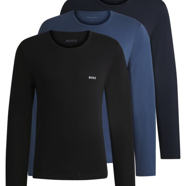 Lot de trois t-shirts en coton avec logos – Hugo Boss